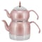 Korkmaz Rena 1.1 Liter Tea Pot and 2.4 Liter Kettle Set in Pink A226-02 - alternate 1