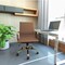 Leisuremod Harris Faux Leather Office Chair with Gold Frame, Light Brown HOG19LBRL - alternate 6