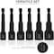 Hiltex Impact Ready Magnetic Nut Driver 6 Piece MM 8 to 14 mm 2-9/16'' Length Cr-V, metric, Master Kit 10191A - alternate 3