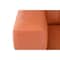 Homeroots 75in Orange and Silver Italian Leather Loveseat 720510 - alternate 9