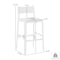 Armen Living Erie Woven Paper Cord and Oak Wood Counter Stool LCERBANAT26 - alternate 7