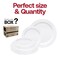Smarty Had A Party White Vintage Round Disposable Plastic Dinnerware  Set (120 Dinner Plates+120 Salad Plates), 240PK 860WHVP-CASE - alternate 8
