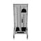 5S Supplies 5S Housekeeping Shadow Board Broom Station Version 1 - Gray Board / Black Shadows  With Broom HSB-V1-GRAY/BLACK-KIT - alternate 1