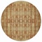 Homeroots 8' Orange Taupe And Beige Round Moroccan Washable Indoor Outdoor Area Rug 577213 - alternate 6