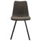 Leisuremod Markley Modern Leather Dining Chair with Metal Legs, Grey MC18GR - alternate 6