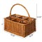 Wickerwise Wickewise Indoor and Outdoor 6 Bottle Wine and Beverage Wicker Tote Basket - Perfect for Beer,  QI004719 - alternate 9