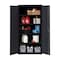 Hirsh Storage Cabinet, 72 in H, 36 in W, 24 in D, Recessed Twist, Keyed, Black, 4 Shelves 22008 - alternate 11