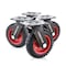 Powertec 6'' Caster Wheels Set of 4, Heavy Duty Swivel Plate Casters with Rubber Knobby Tread, 4PK 17050-P4N - alternate 1