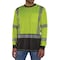 Ergodyne M Lime Class 3 Hi-Vis Long Sleeve Shirt Black Bottom 8371BK - alternate 1