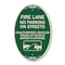 Signmission Fire Lanes No Parking on Streets Unauthorized, 12 In X 18 In Architectural, Heavy Gauge Aluminum A-OV-G-1218-23987 - alternate 1