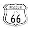 Signmission Missouri Route Marker Shield Sign Us 66, 6 inch X 6 inch, Plastic Sign, 2PK SHI-P-2PACK-6-386 - alternate 1