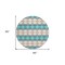 Homeroots 8' Teal Blue Gray And Copper Round Geometric Washable Indoor Outdoor Area Rug 597928 - alternate 5