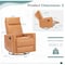 Simple Deluxe Swivel Recliner Chair, Rocker Glider Chair for Living Room, Office Faux Leather Recliner Chair, Nur 3A88CHAIR6084BRN01 - alternate 6