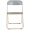 Leisuremod Lawrence Acrylic Folding Chair with Gold Metal Frame, Transparent Black LFG19TBL - alternate 10