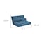 Homeroots 45" Blue Futon Convertible Sleeper Loveseat and Toss Pillows 526458 - alternate 7