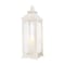 Homeroots Set of Three Clear And White Glass And Metal Floor Lantern Candle Holders, 3PK 719762 - alternate 3