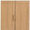 Homeroots Set Of Two Natural Wood Corner Accent Cabinet With Two Doors 719684 - alternate 3