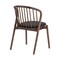 Armen Living Echo Walnut Wood and Black Faux Leather Dining Chairs - Set of 2 LCECSIWABLK - alternate 7