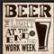 Homeroots Beer Work Week Black Framed Print Wall Art 407348 - alternate 4