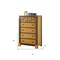 Homeroots 18" X 33" X 48" Honey Oak Espresso Wood Chest 347199 - alternate 4