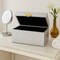 Vintiquewise Set of 2 Wooden Storage Boxes with Gold Accent for Keys, Jewelry, Makeup, or Extras, Silver QI004862.SI - alternate 3