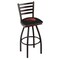 Holland Bar Stool Co 36" Blk Wrinkle Oregon State Swivel Bar Stool, Ladder Back L01436OregSt - alternate 1