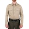First Tactical Long Sleeve Shirt, 35% Cotton, 65% Polyester, Button, Zipper, 2 Pocket(s), Silver Tan, S 111011 - alternate 1