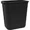 Sparco Wastebasket, Rectangular, 28 Qrt, 15"x10-1/4"x15", BK SPR02160 - alternate 5
