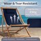 Lavish Home Beach Lounge Chair Adjustable Height Reclining Sling Chair Portable Wood Folding Chair 50-LG1513 - alternate 7