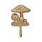 Homeroots 4" Gold Cast Iron Mushroom Wall Hook 612069 - alternate 6