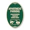 Signmission Apartment Parking - Unauthorized Vehicles Tow, 12 In X 18 In Architectural, Heavy Gauge Aluminum A-OV-G-1218-24340 - alternate 1