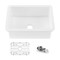 Kibi Landis 24in Fireclay Kitchen Undermount Sink Single Bowl K2-S24 - alternate 1