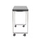 Homeroots 39" Gray and Silver Wood and Stainless Steel Rolling Sled Writing Desk 524924 - alternate 9