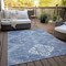 Homeroots 5' X 8' Navy Blue And Denim Blue Medallion Washable Indoor Outdoor Area Rug 589033 - alternate 6