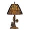 Homeroots 30" Bronze Table Lamp With Brown Empire Shade 524659 - alternate 1