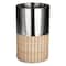 Happimess Asher Modern 4.13-Gallon 2-Tone Natural Wicker/Metal Cylinder Waste Basket, Chrome/Natural HPM1102B - alternate 6