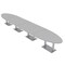 Skutchi Designs Oval Conference Table With Power, 48 in W, 264 in L, Grey HAR-OVL-48X264-DOU-U779-NA - alternate 1
