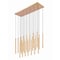 Z-Lite Forest 23 Light Linear Chandelier, Modern Gold, 54 In W 919MP24-23L-MGLD-LED - alternate 1