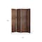 Homeroots 84" Brown Wood Folding Four Panel Screen Room Divider 274905 - alternate 3