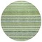 Homeroots 8' Artichoke Green And Olive Green Round Striped Washable Indoor Outdoor Area Rug 577789 - alternate 6
