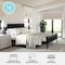 Martha Stewart Jax King Size Solid Wood Platform Bed w/Rattan Headboard and Footboard, No Box Spring Required, Blk MG-090022-K-BK-MS - alternate 8