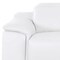 Homeroots 107" White Top Grain Leather Reclining USB Sofa 643697 - alternate 5