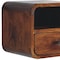 Homeroots 12" Chestnut Solid Wood One Drawer Floating Nightstand 722558 - alternate 3