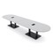 Skutchi Designs Racetrack Conference Table With Power Unit, 48 in W, 168 in L, Grey HAR-RAC-48X168-DOU.BK-U779-EBLK - alternate 1