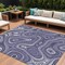 Homeroots 8' X 10' Plum And Ivory Geometric Washable Indoor Outdoor Area Rug 631398 - alternate 1
