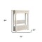 Homeroots 70in White Floral Solid Wood Solid Wood Storage Bench with Flip Top 635822 - alternate 7
