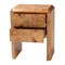 Bali & Pari Nebu Modern and Contemporary Natural Mappa Real Burl Wood Nightstand 249-13928-ZORO - alternate 9