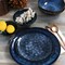 Elama Lucca 20 Piece Round Stoneware Triple Bowl Dinnerware Set in Reactive Glaze Blue ELM-LUCCA - alternate 6