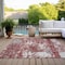Homeroots 8' X 10' Burgundy And Ivory Abstract Washable Indoor Outdoor Area Rug 612944 - alternate 7