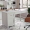 Martha Stewart 22.75 in. D X 54 in. W X Engineered Wood, Steel, Gray Frame/Brushed Nickel Hardware ZG-ZP-09-GY-MS - alternate 8